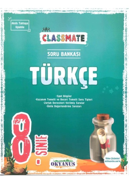 8. Sınıf Classmate Türkçe Soru Bankası