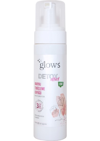 Glows detox Effect Tüm Ciltler Için Makyaj Temizleme Köpüğü