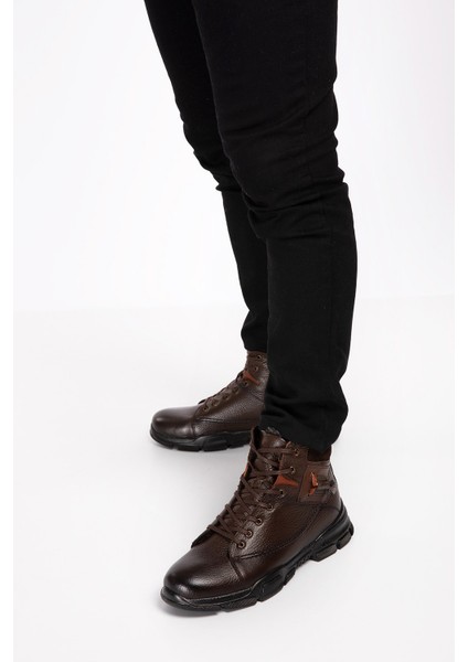 Deri Erkek Su ve Soğuk Geçirmez Deri Bot