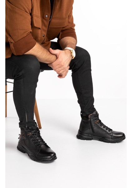 Deri Erkek Su ve Soğuk Geçirmez Deri Bot modelleri