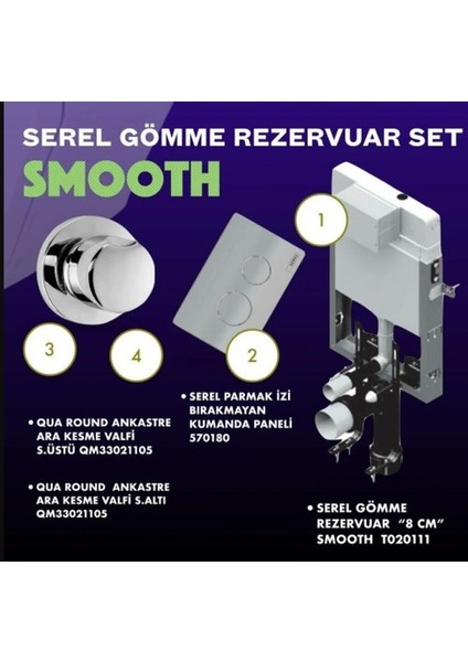 Gömme Rezervuar Set | Smooth | Set1