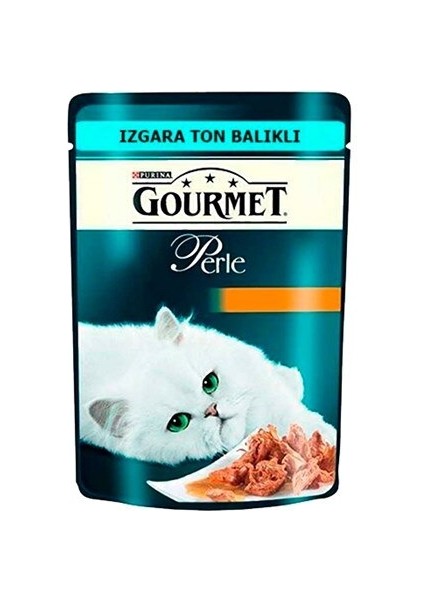 Purina Gourmet Perle Izgara Ton Balıklı Pouch Yetişkin Kedi Yaş Maması 24 x 85 G