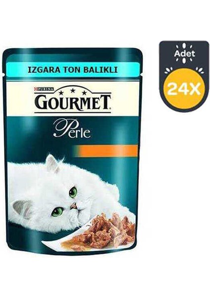 Purina Gourmet Perle Izgara Ton Balıklı Pouch Yetişkin Kedi Yaş Maması 24 x 85 G fiyatları