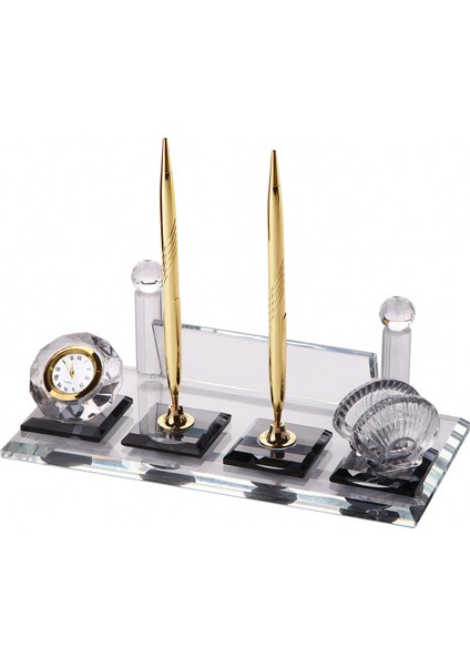 İsme Özel Kabartma Modern Altın Kristal Masasütü İsimlik