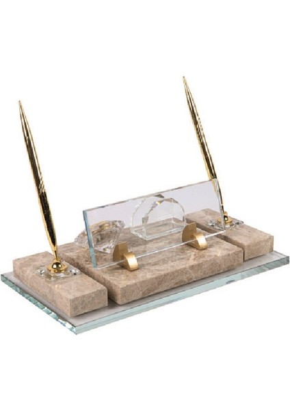 İsme Özel Kabartma Krem Mermer Masasütü İsimlik