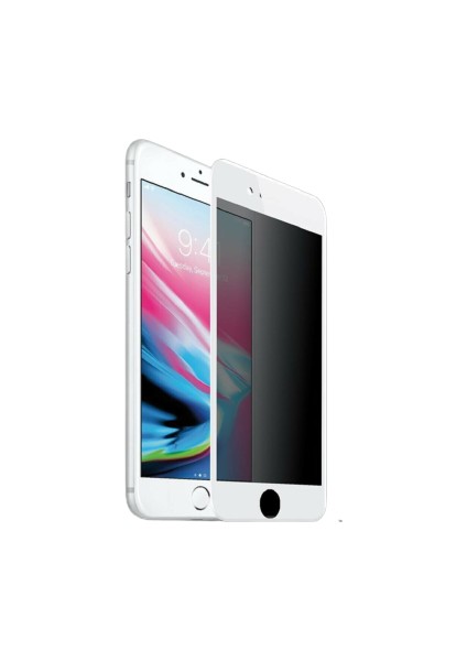 Airglass Privacy Iki Yönlü iPhone Se 6-7-8 Ekran Koruyucu Beyaz