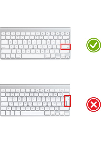 Apple Magic Keyboard-1 ile Uyumlu Klavye Koruyucu Amerikan İngilizce-Türkçe Baskı