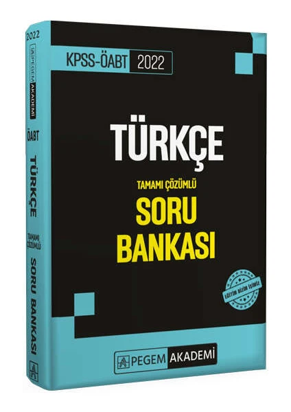 Pegem Akademi Yayıncılık 2022 KPSS ÖABT Türkçe Soru Bankası