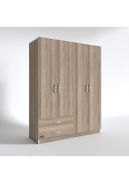 Kenzlife gardırop 4 kapaklı kapılı 2 çekmeceli orkide crd 180*120*42 gardolap dolap modelleri