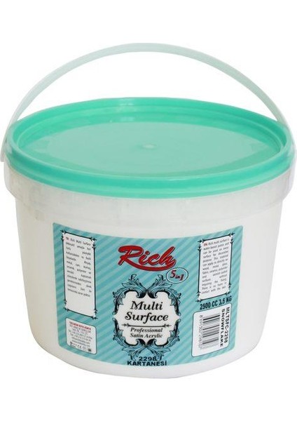 Multi Surface Her Yüzey Için Akrilik Boya 2500 Ml. 2298 Kar Tanesi