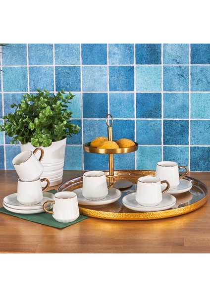 Kıymet 6 Kişilik Kahve Fincan Takımı 90 ml