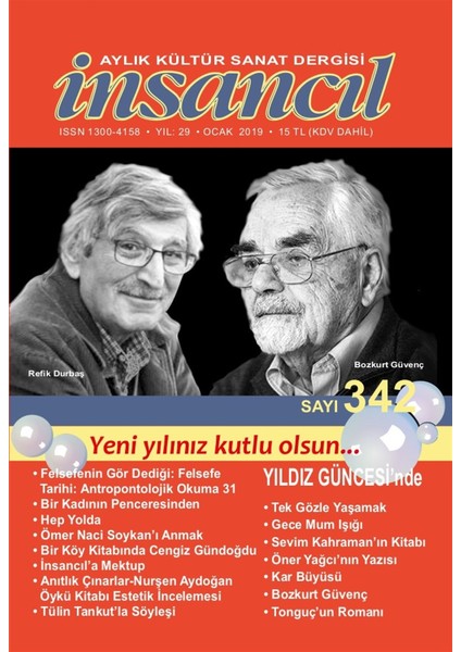 Insancıl Aylık Kültür Sanat Dergisi Sayı: 342 Ocak 2019