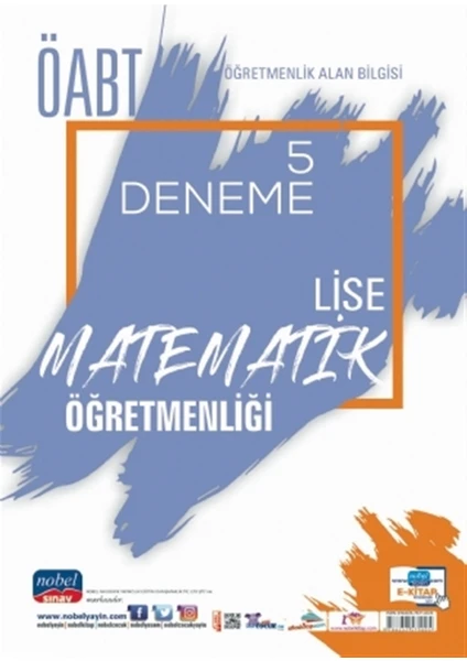 Nobel Sınav Yayınları 2021 ÖABT Öğretmenlik Alan Bilgisi Lise Matematik Öğretmenliği 5 Deneme