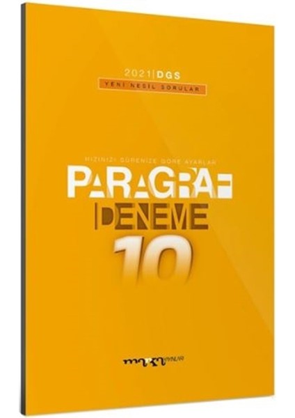 2021 DGS Paragraf Yeni Nesil 10 Deneme