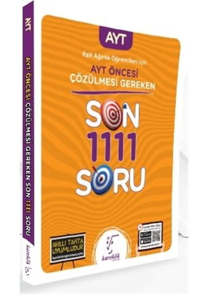 Karekök Yayıncılık 2021 Eşit Ağırlık Öğrencileri Için AYT Öncesi Çözülmesi Gereken Son 1111 Soru