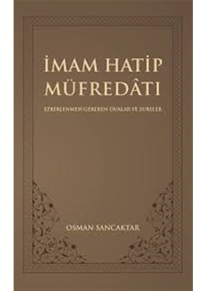 Kitap Dostu Yayınları Imam Hatip Müfredatı (Cep Boy)