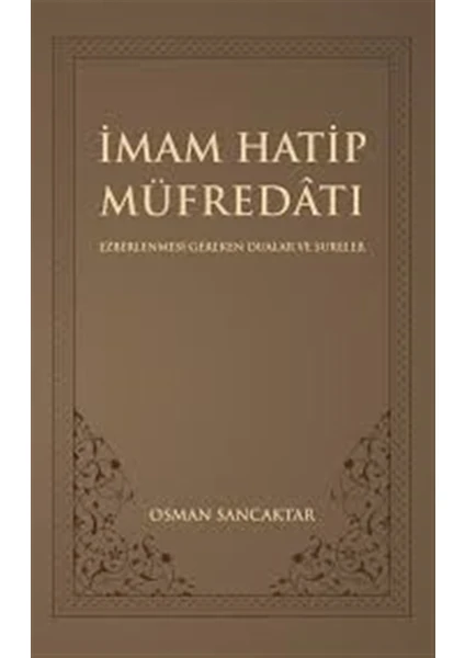 Kitap Dostu Yayınları Imam Hatip Müfredatı (Cep Boy)