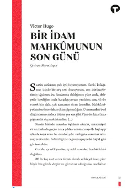 Bir Idam Mahkumunun Son Günü - Victor Hugo