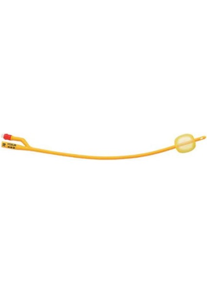 2 Yollu Silikolateks Foley Idrar Kateteri Rüsch Gold 180630 No: 18 Kırmızı