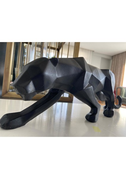 Kübik Panter Heykel, Dekoratif Obje, Hediyelik, Süs Eşyası