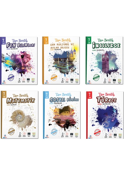 7. Sınıf Tüm Dersler Soru Bankası 6 Kitap