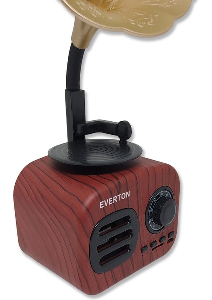 RT-705 Gramafon Görünümlü Bluetooth Hoparlör & Mini Radyo
