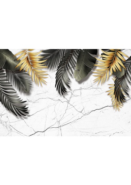 3d Yapraklı Duvar Kağıdı Tek Parça 315X280 cm TDK6592