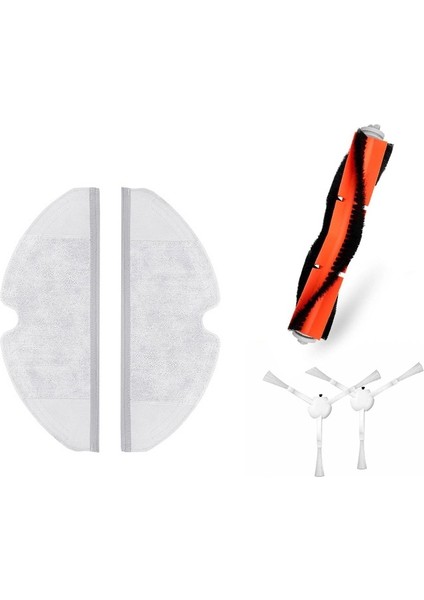 Xiaomi Mijia 1c Vacuum Mop Set 2 Adet Fiber Mop Bezi 2 Adet Yan Fırça 1 Adet Ana Fırça