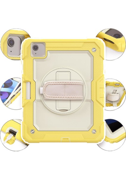 Apple iPad Air 5 Air 4 10.9" Kılıf Renkli Strap Zırh Case A2072 A2316 A2324 A2325 A2588 A2589 A2591