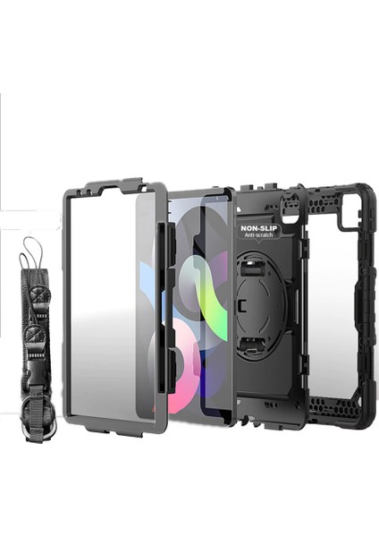 Apple iPad 5. Nesil 9.7" Kılıf Renkli Strap Zırh Case 2017 A1822 A1823