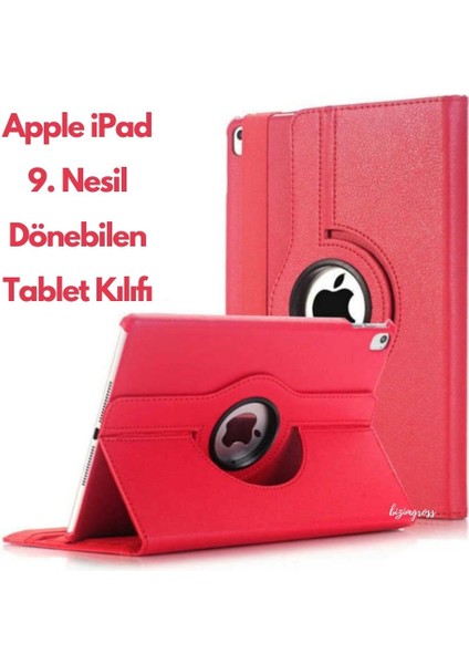 Apple iPad 9 Kılıf 9. Nesil (MK2P3LL) 10.2 Dönebilen Tablet Kılıfı + Ekran Koruyucu + Tablet Kalemi