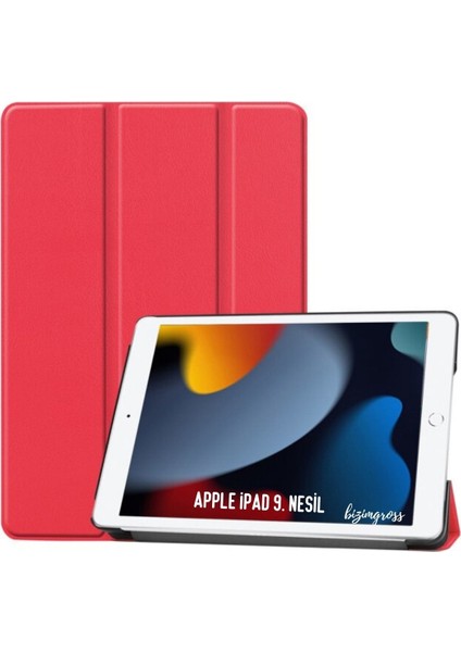 Apple iPad 9 Kılıf 9. Nesil 10.2 Smart Folio Cover Akıllı Uyku Modlu Pu Deri Standlı Tablet Kılıfı