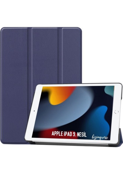 Apple iPad 9 Kılıf 9. Nesil 10.2 Smart Folio Cover Akıllı Uyku Modlu Pu Deri Standlı Tablet Kılıfı