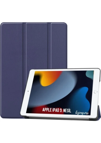 wowacs Apple iPad 9 Kılıf 9. Nesil 10.2 Smart Folio Cover Akıllı Uyku Modlu Pu Deri Standlı Tablet Kılıfı