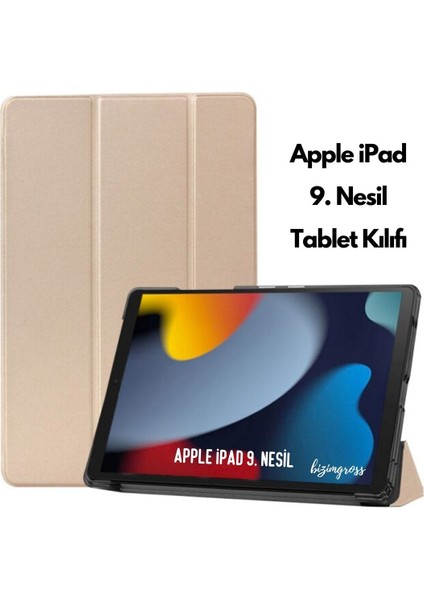 Apple iPad 9 Kılıf 9. Nesil 10.2 Smart Folio Cover Akıllı Uyku Modlu Pu Deri Standlı Tablet Kılıfı