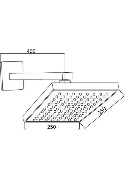 Ankastre Duş Başlığı 250X250 ADS13
