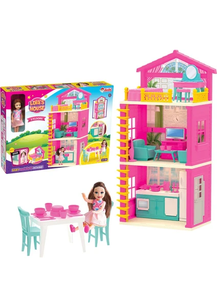 Fen Toys  Lola'nın 3 Katlı Evi Aksuarlı Oyun Evi