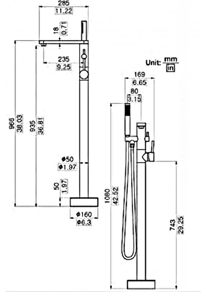 Yerden Küvet Bataryası Krom - N2093002 fiyatları