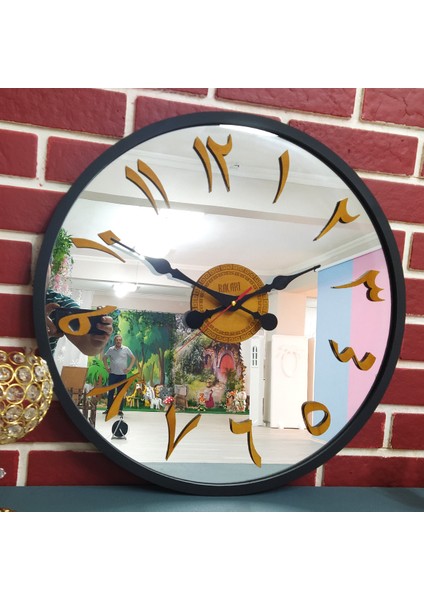 RacartShop Arapça Rakamlı Dekoratif Aynalı Duvar Saati - 71 fırsatları