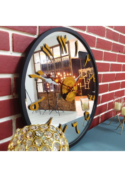 RacartShop Arapça Rakamlı Dekoratif Aynalı Duvar Saati - 71 indirimleri
