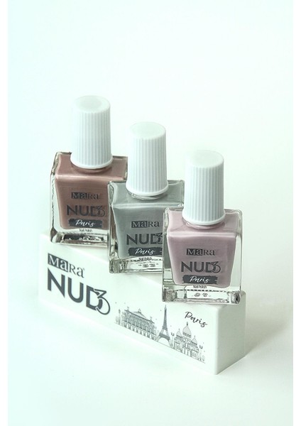Nude Oje Seti 3'lü Paris Renk Seçenekleri ile Şık ve Modern Manikür modelleri