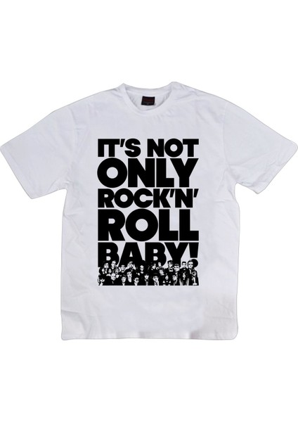 Rock And Roll Baskılı T-Shirt