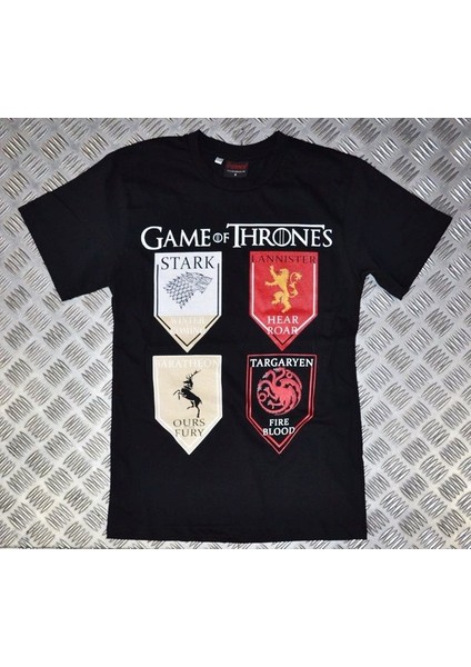 Game Of Thrones Baskılı T-Shirt