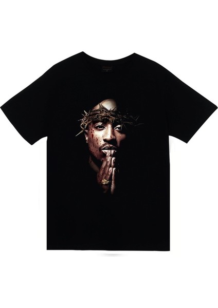 Tupac Shakur Baskılı T-Shirt