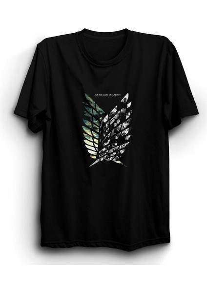 Attack On Titan Anime Baskılı Tshirt