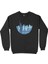 Renkli New York Illüstrasyon Siyah Sweatshirt 1