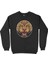 Yuvarlak Kızgın Kaplan Siyah Sweatshirt 1
