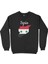Suriye Haritalı ve Bayraklı Siyah Sweatshirt 1