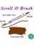 Scroll & Brush Çift Çizgi Fırça Uçlu Kaligrafi Gölgeleme Kalemi Chocolate 062 2