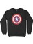 Kaptan Amerika Siyah Sweatshirt 1